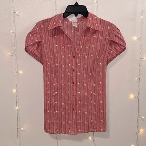 Vintage Covington Petite Button Up Blouse